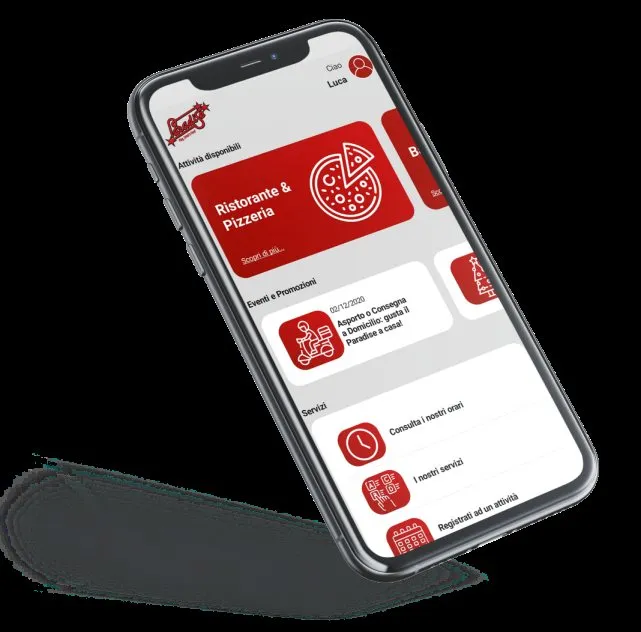 Uno smartphone con l'app di Paradise