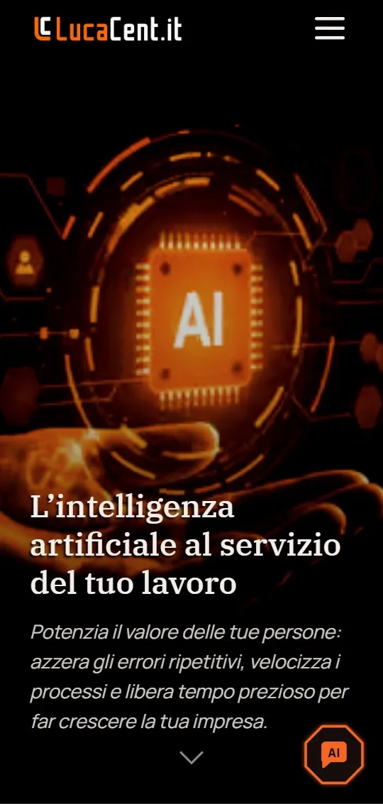 Il sito di LucaCent.it sul telefono