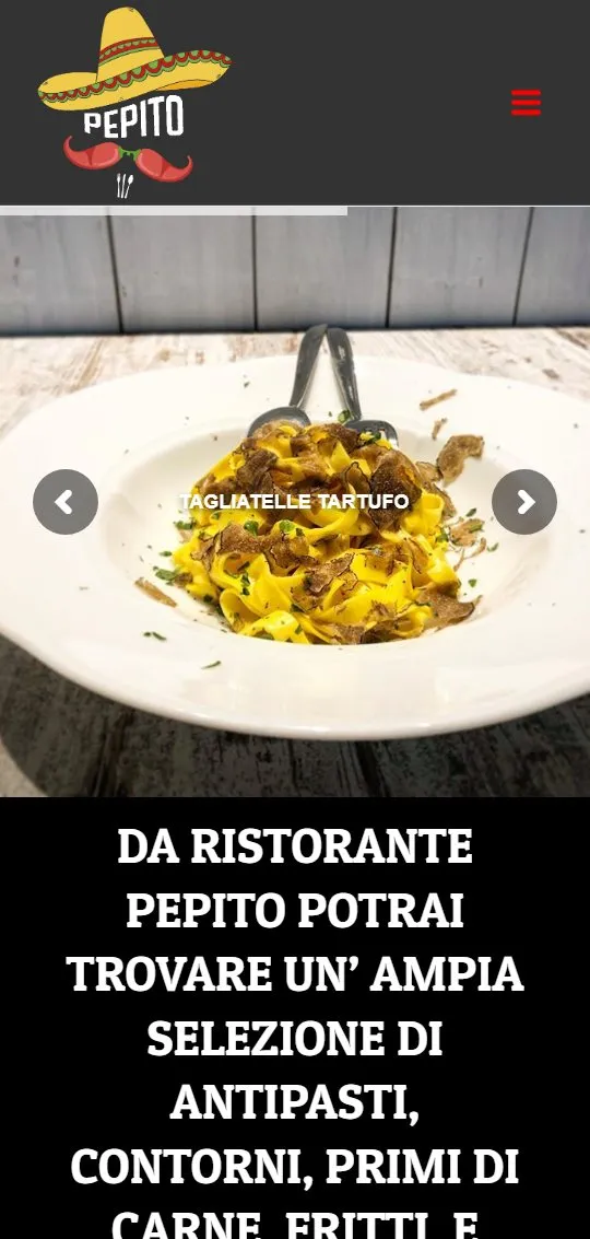 Il sito di Pepito Route 66 sul telefono