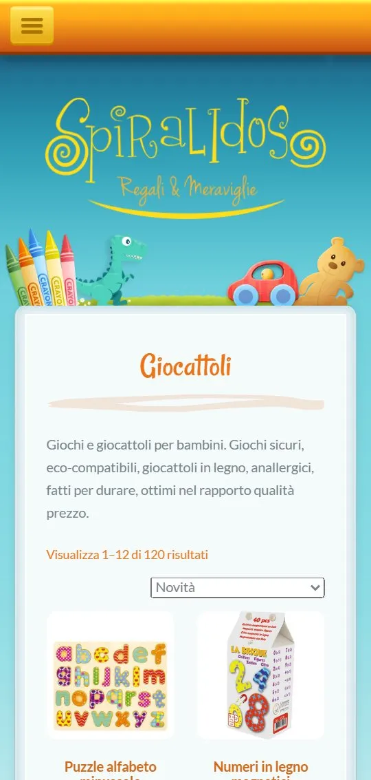 Il sito di Spiralidoso sul telefono