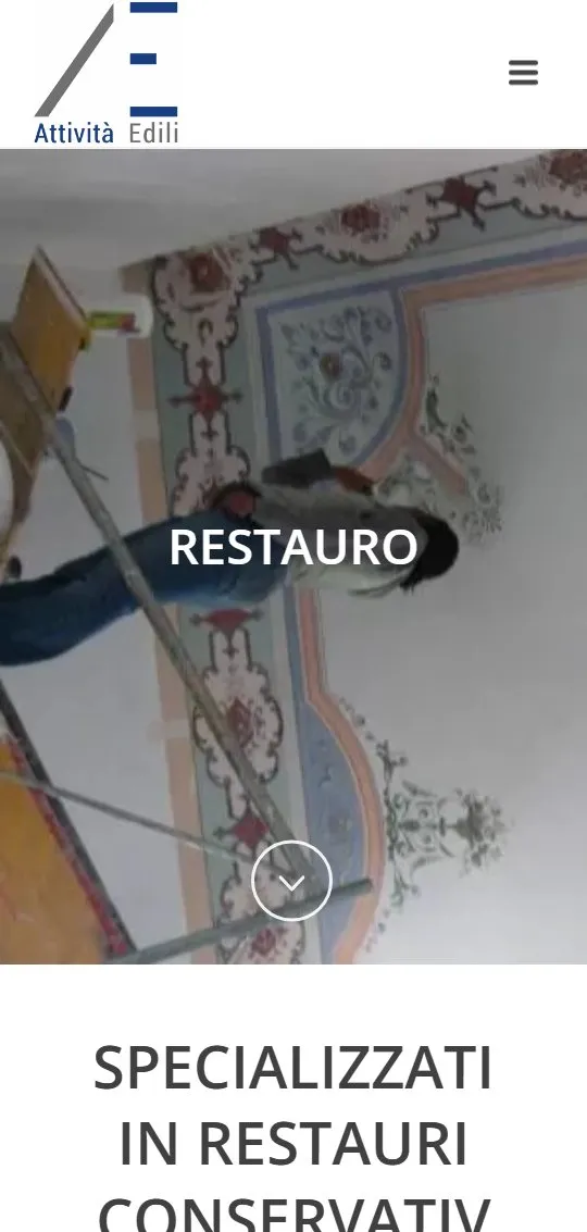 Il sito di Attività Edili sul telefono