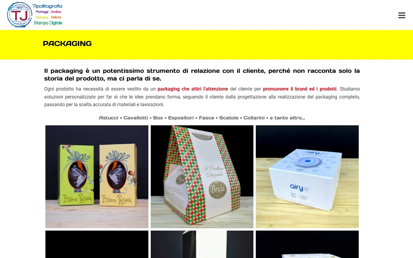 Il sito di Tipografia NewTJ